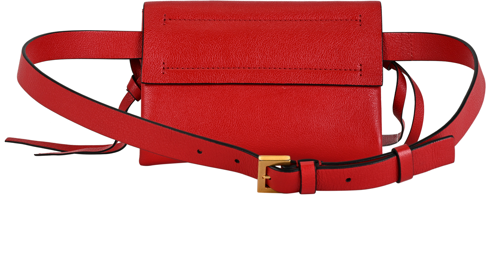 V Ring Belt Bag, &pound;450, Handbags, Red, Leather, Back view